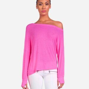 Michael Lauren Kristopher Tee Neon Pink Pullover